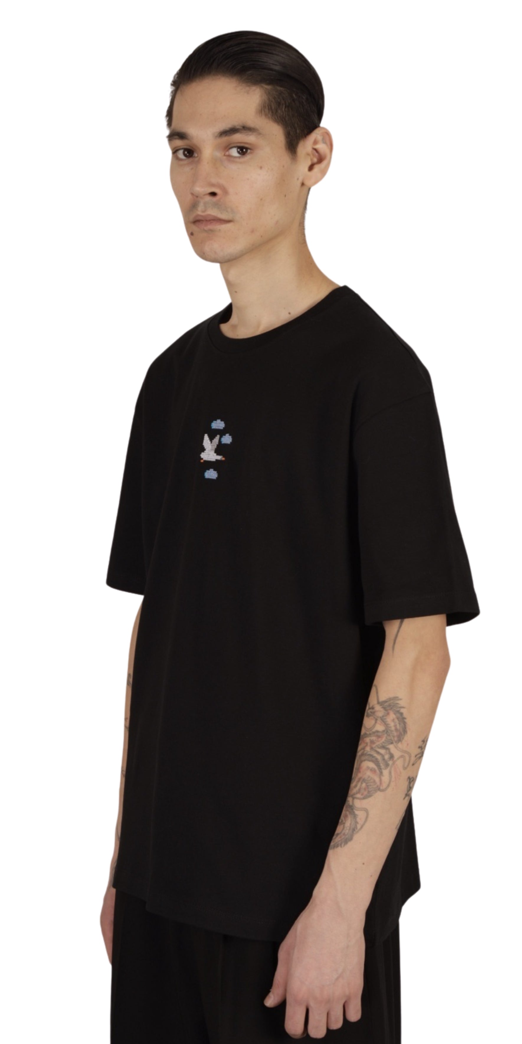 White Swan Embroidered T-shirt