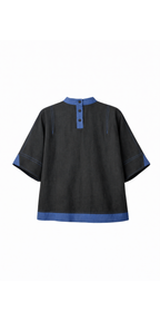 Offset Mock Neck Shirt