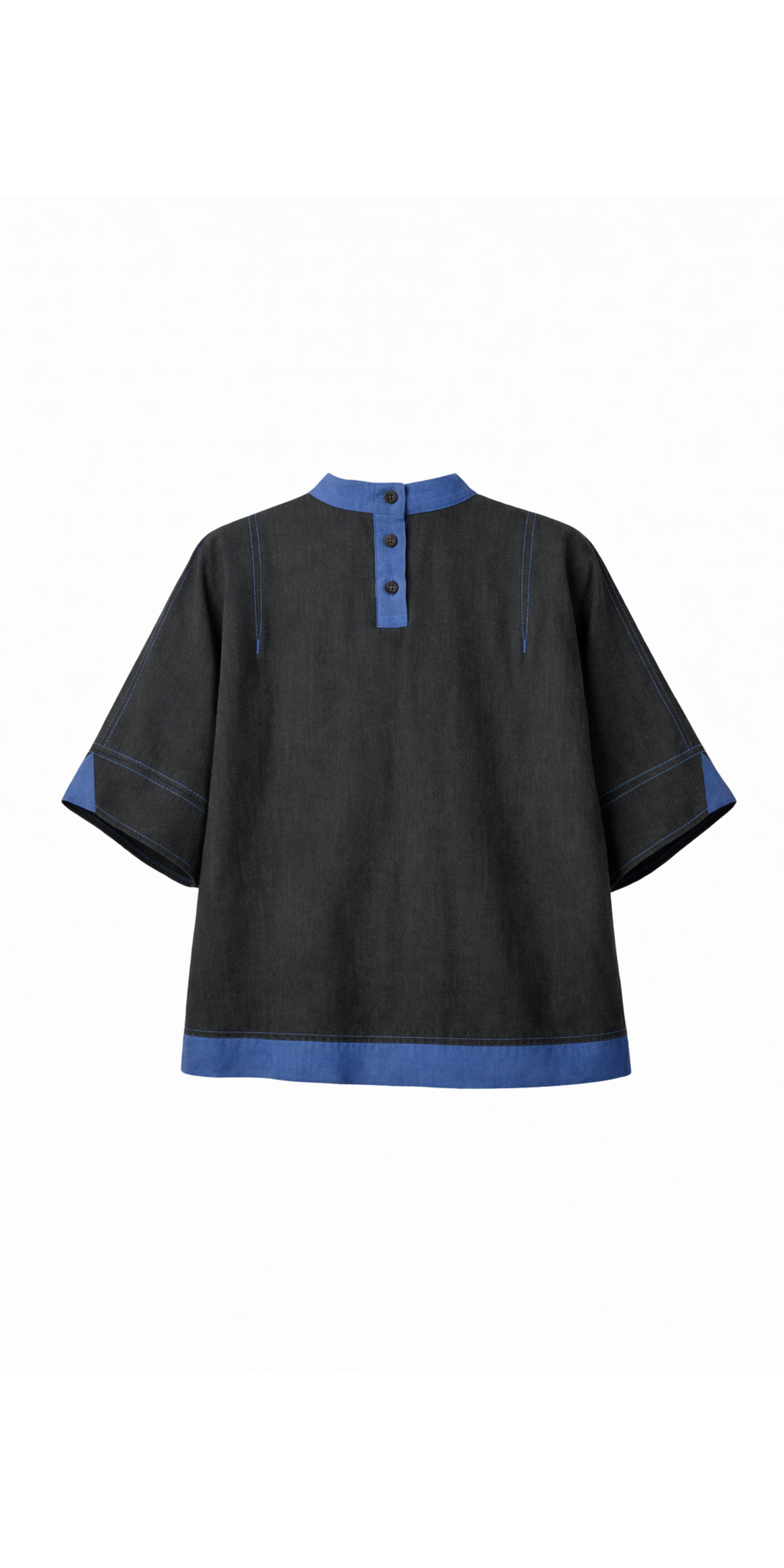 Offset Mock Neck Shirt