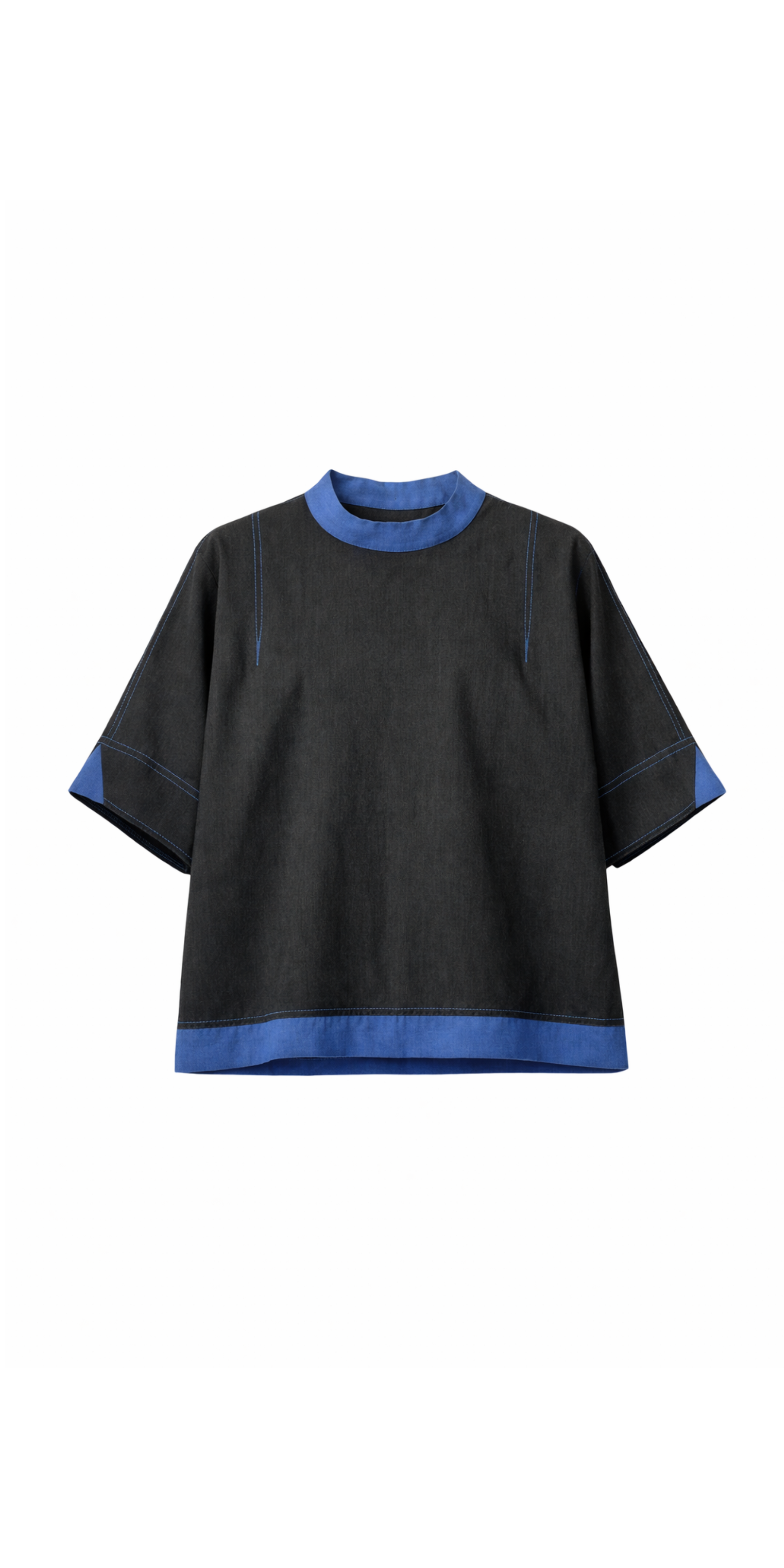Offset Mock Neck Shirt