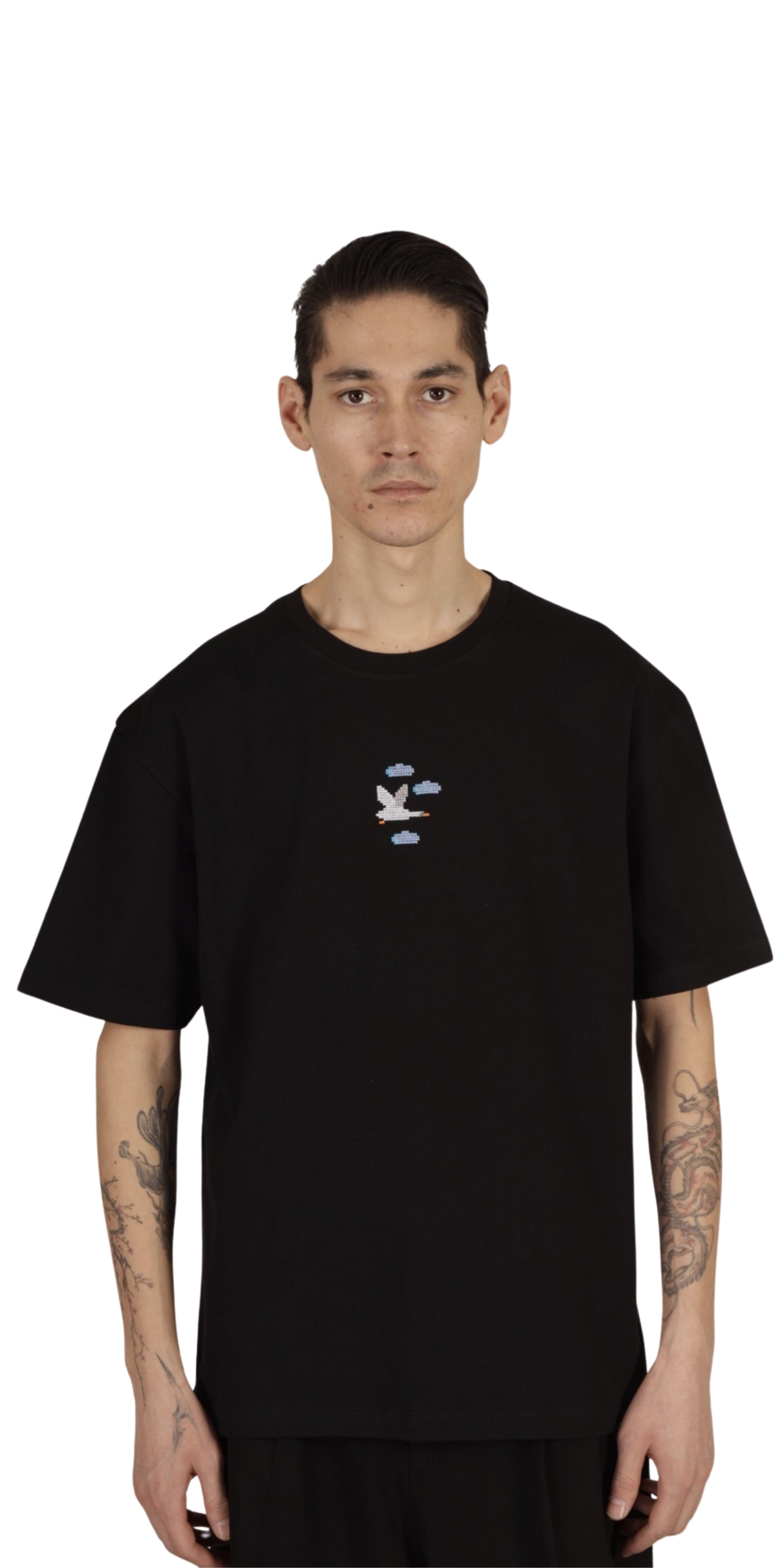 White Swan Embroidered T-shirt