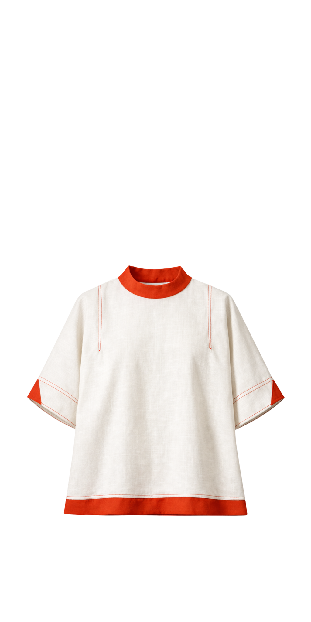 Offset Mock Neck Shirt