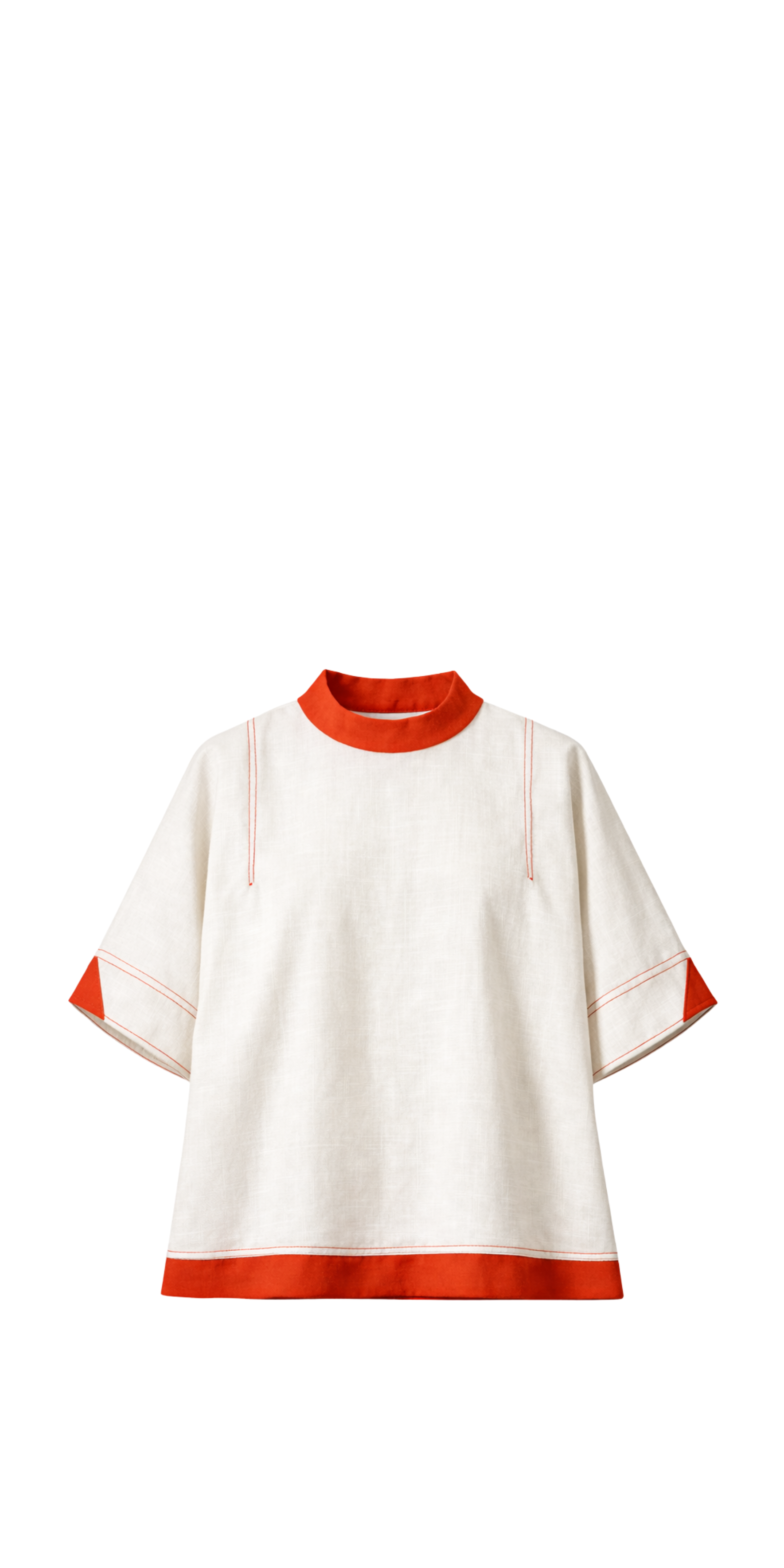 Offset Mock Neck Shirt