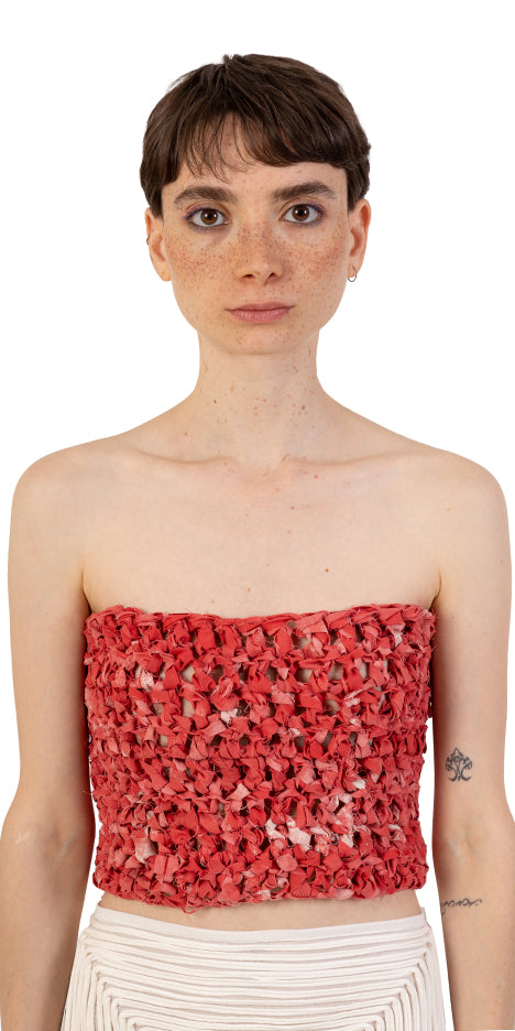 Hand-Woven Petal Décolleté