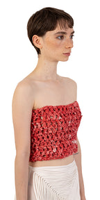 Hand-Woven Petal Décolleté