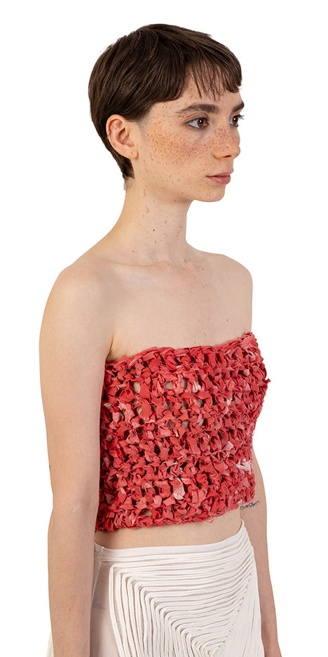 Hand-Woven Petal Décolleté