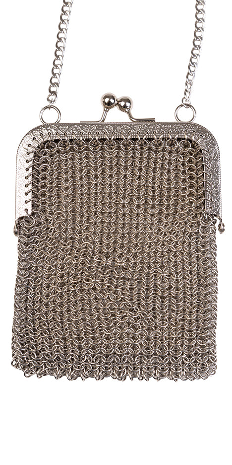 Tall Rectangle Chainmail Crossbody Bag