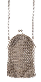Tall Circle Chainmail Crossbody Bag