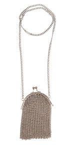 Tall Circle Chainmail Crossbody Bag