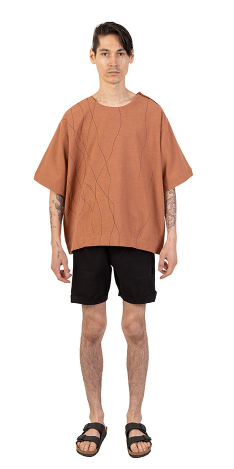 Messy Lines Linen Tee