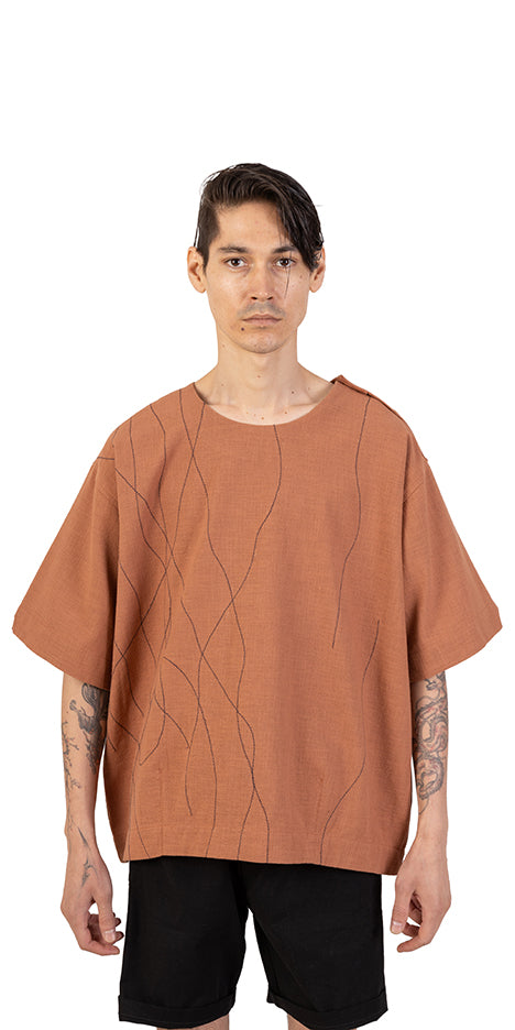 Messy Lines Linen Tee