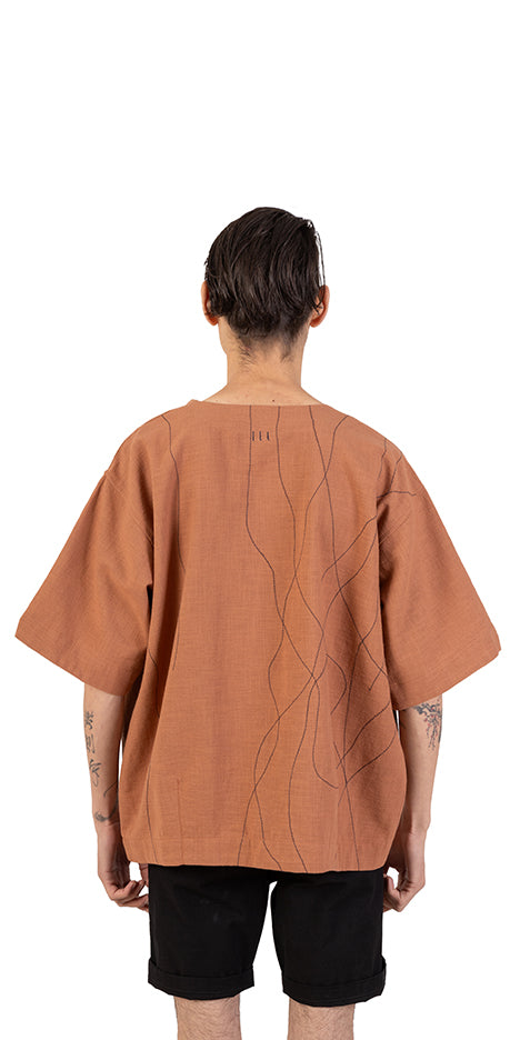 Messy Lines Linen Tee