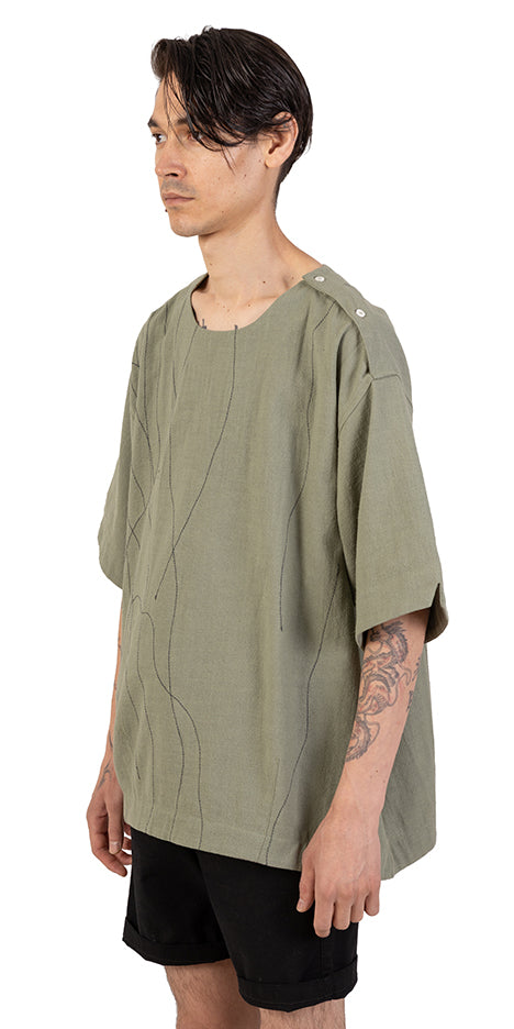 Messy Lines Linen Tee