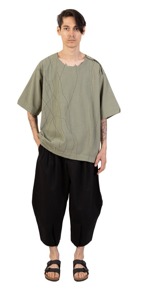 Messy Lines Linen Tee