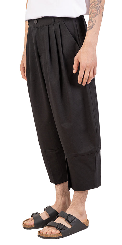 Shadow Split-Hem Barrel Pants