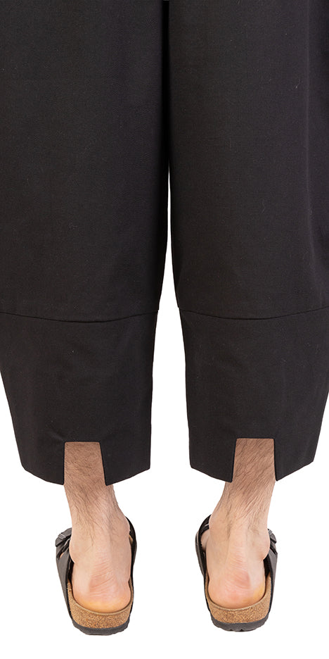 Shadow Split-Hem Barrel Pants