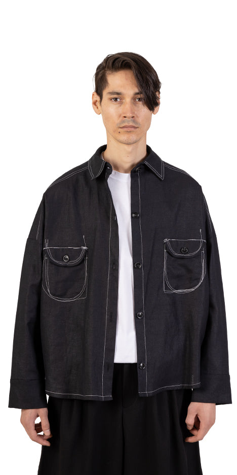 Crazy Pocket Linen Shirt