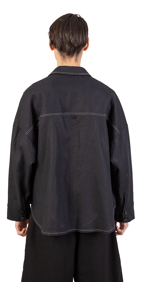 Crazy Pocket Linen Shirt
