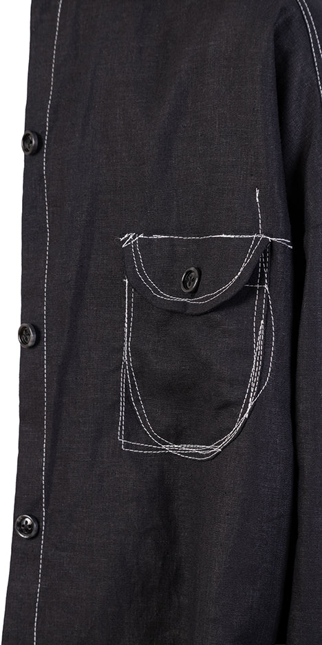 Crazy Pocket Linen Shirt