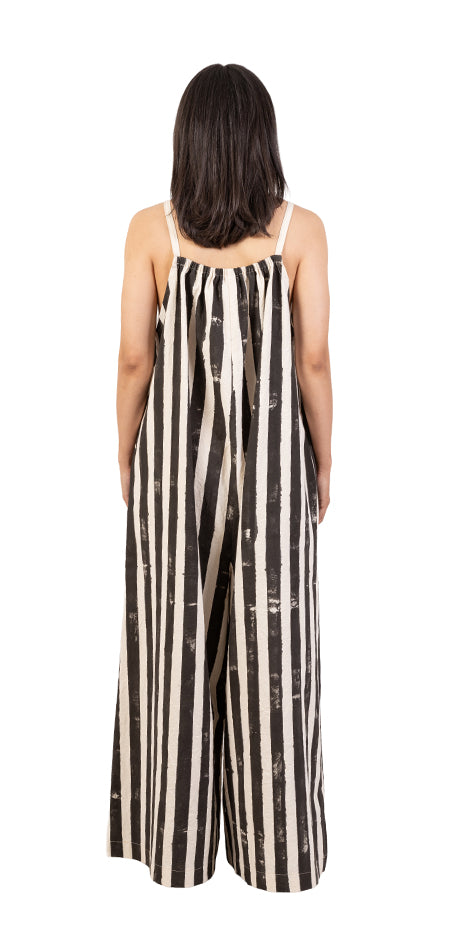 Barcode Hand-printed Jumpsuit