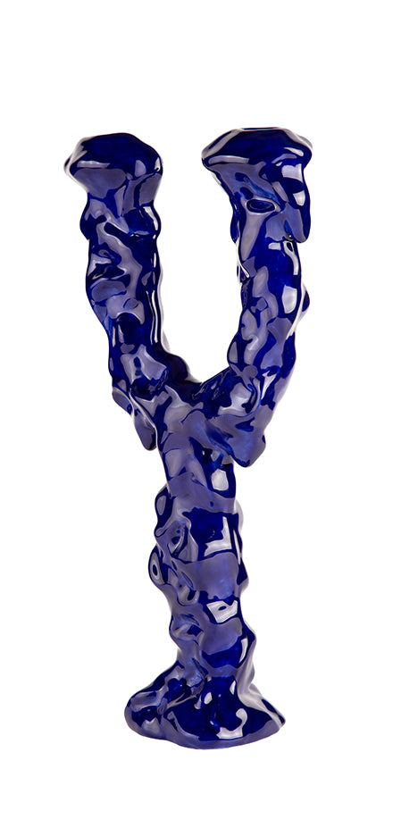 Hand-Glazed Twin Candle Holder