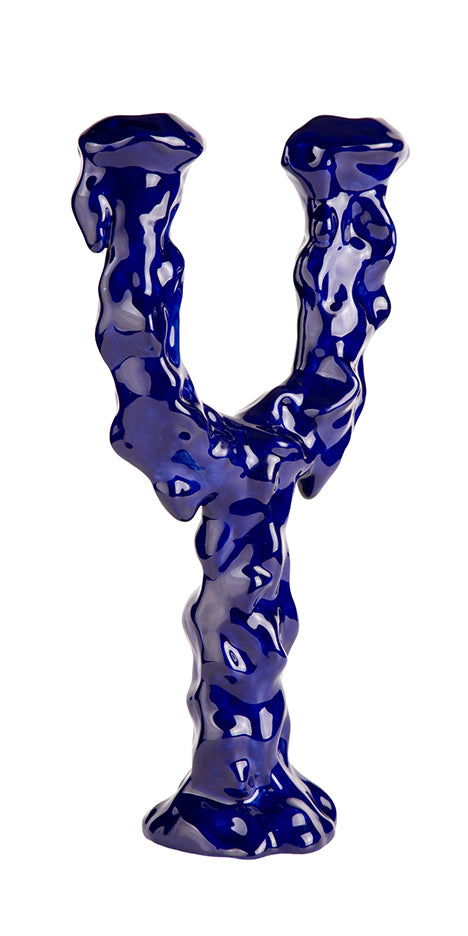 Hand-Glazed Twin Candle Holder