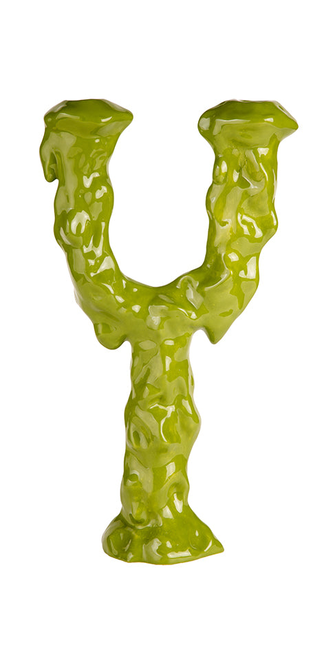 Hand-Glazed Twin Candle Holder