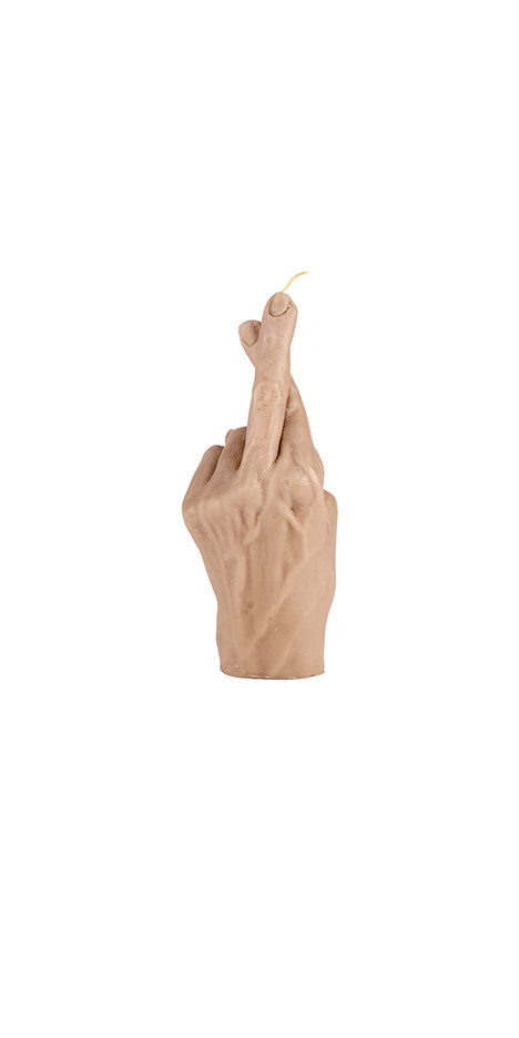 Finger crossed Hand-Shaped Sculptural Candle