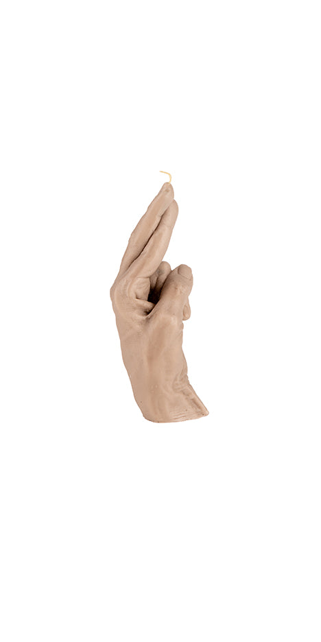 Finger crossed Hand-Shaped Sculptural Candle
