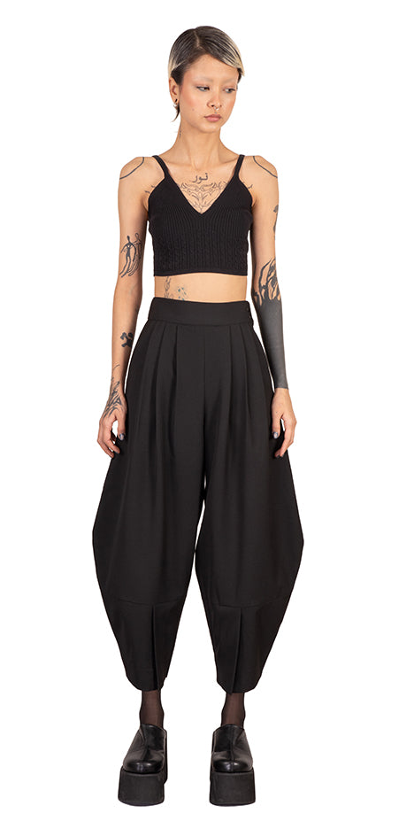 Shadow Split-Hem Barrel Pants