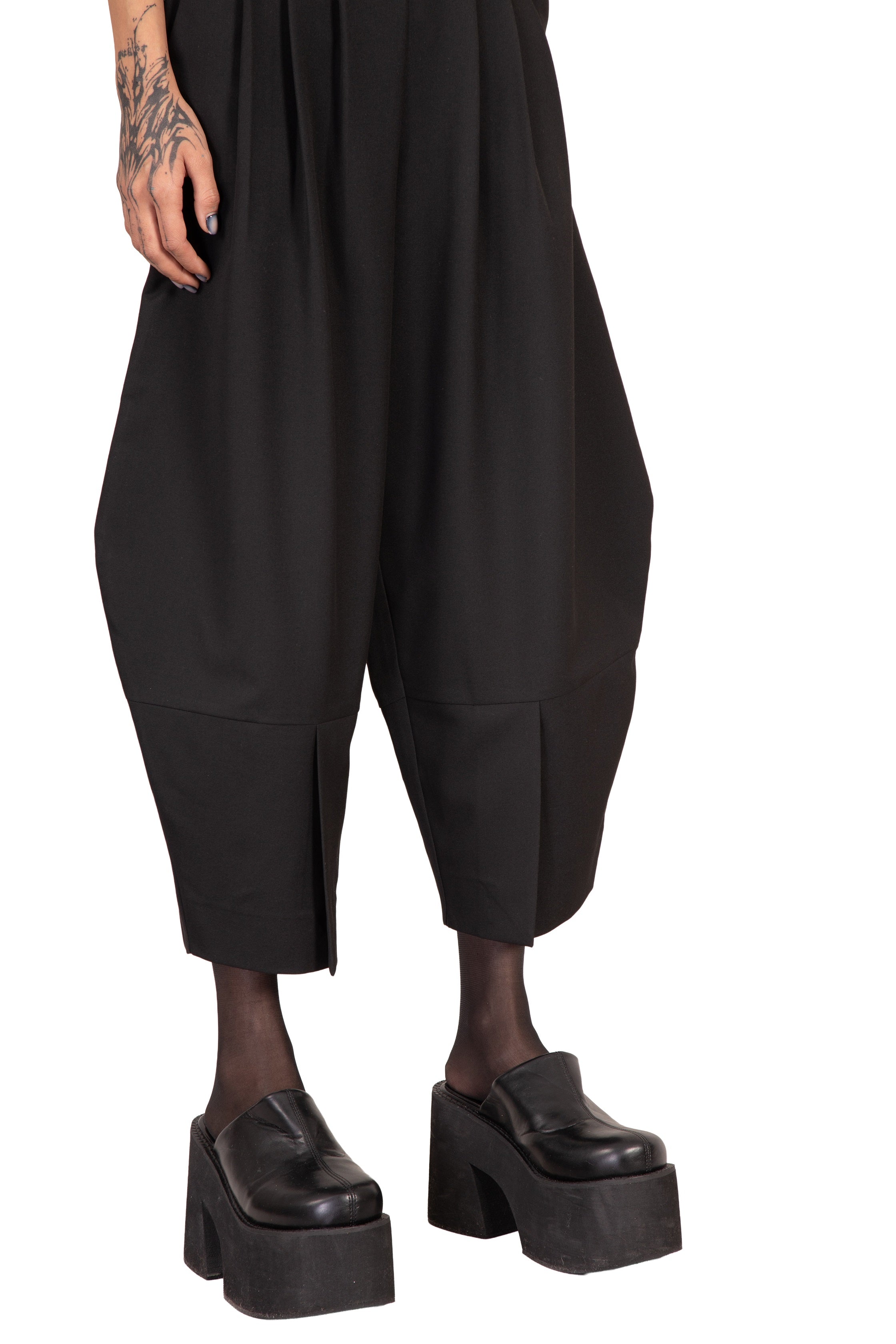 Shadow Split-Hem Barrel Pants