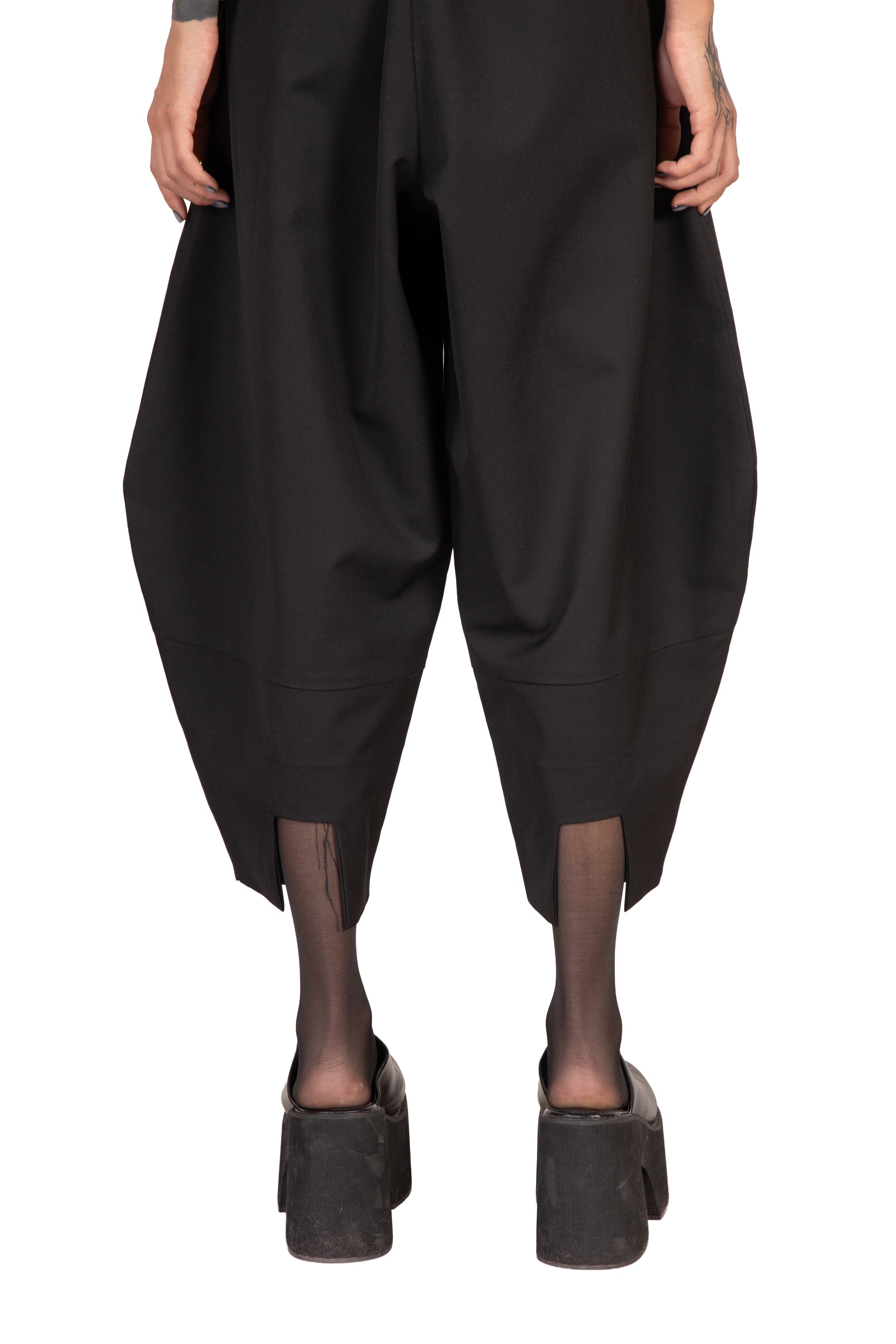Shadow Split-Hem Barrel Pants