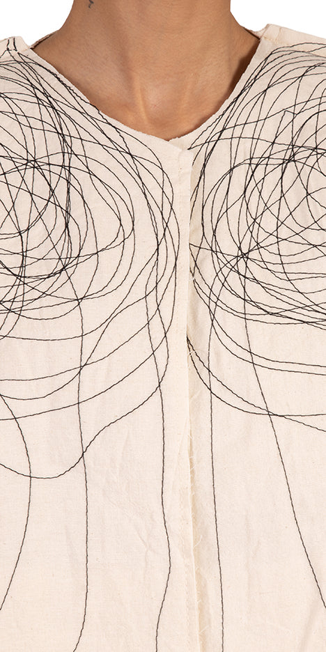 Mood Raw-Hem Embroidered Vest