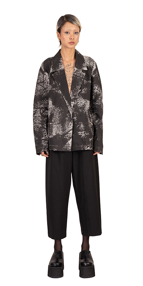 Button-Front Wide-Leg Pants