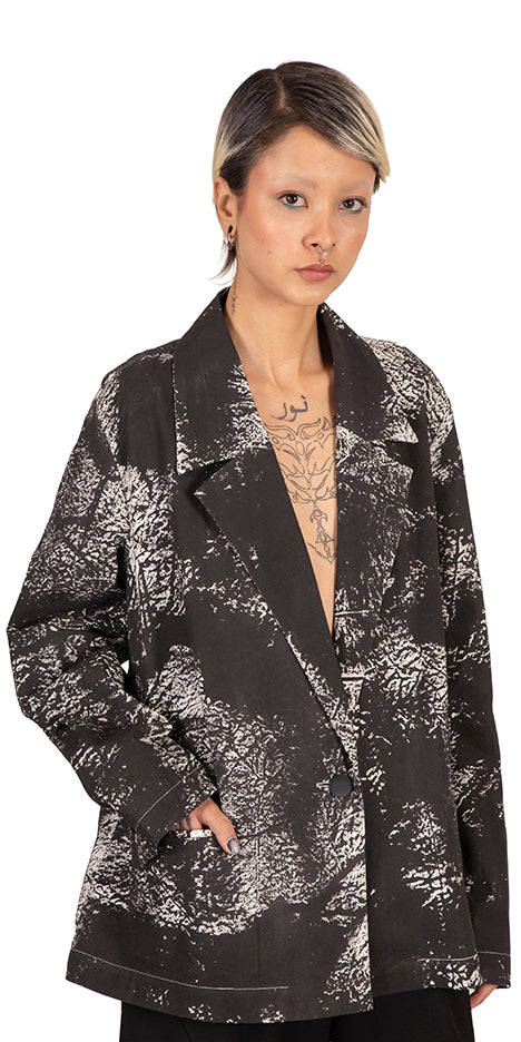 Trace Hand Printed Stained Blazer