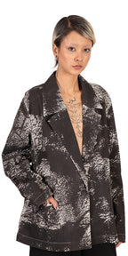 Trace Hand Printed Stained Blazer