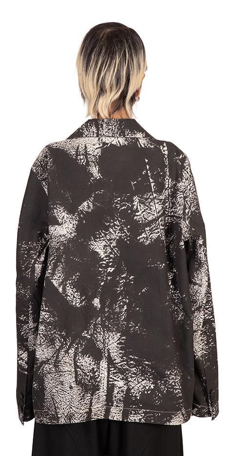 Trace Hand Printed Stained Blazer