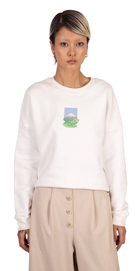 Damavand Embroidered Cropped Sweater