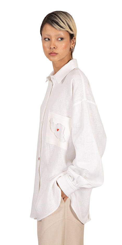Iran Relaxed-Fit Linen Shirt