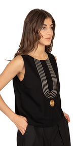 Sunrise Hand-Embroidered Top