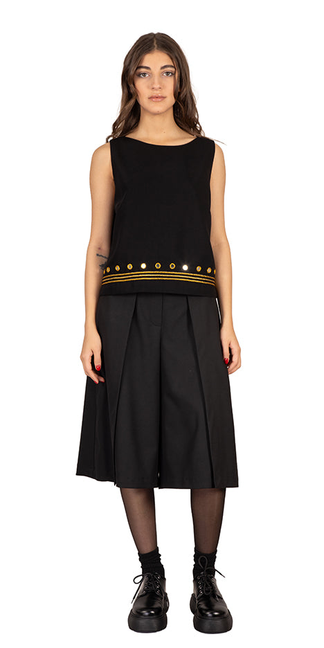 Shore Mirror-Embroidered Top