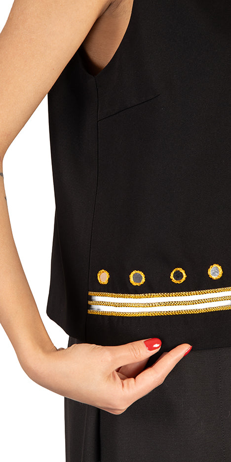 Shore Mirror-Embroidered Top