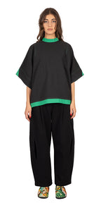 Offset Mock Neck Shirt