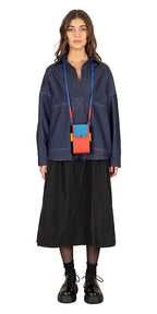 Pooneh Half Placket Denim Shirt