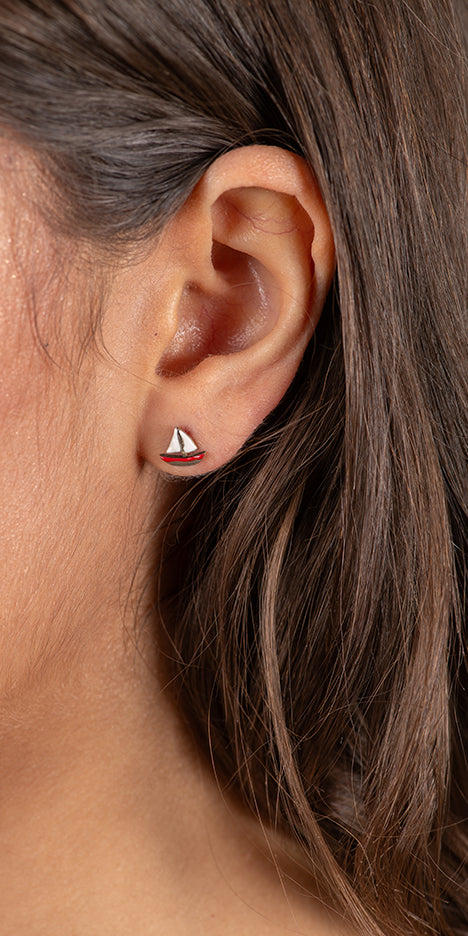 Tiny Sailing Boat Earings