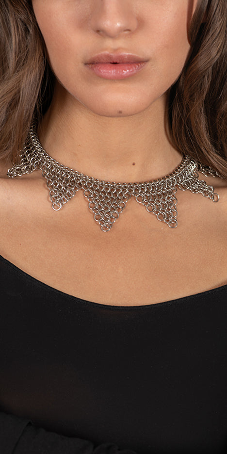 Sun Chainmail Necklace