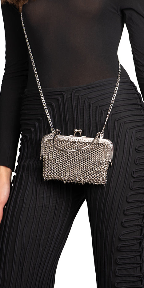 Rectangle Chainmail Crossbody Bag