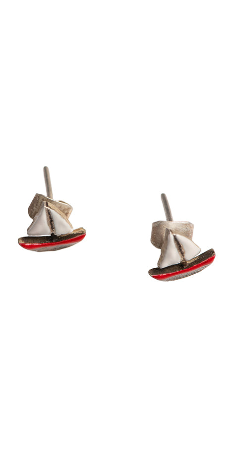 Tiny Sailing Boat Earings
