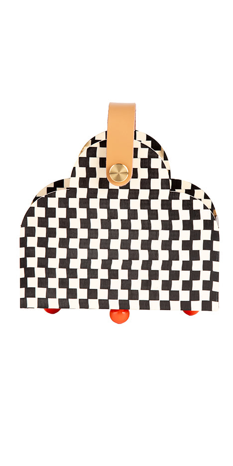 Casa Vicens Structured Checkered Bag
