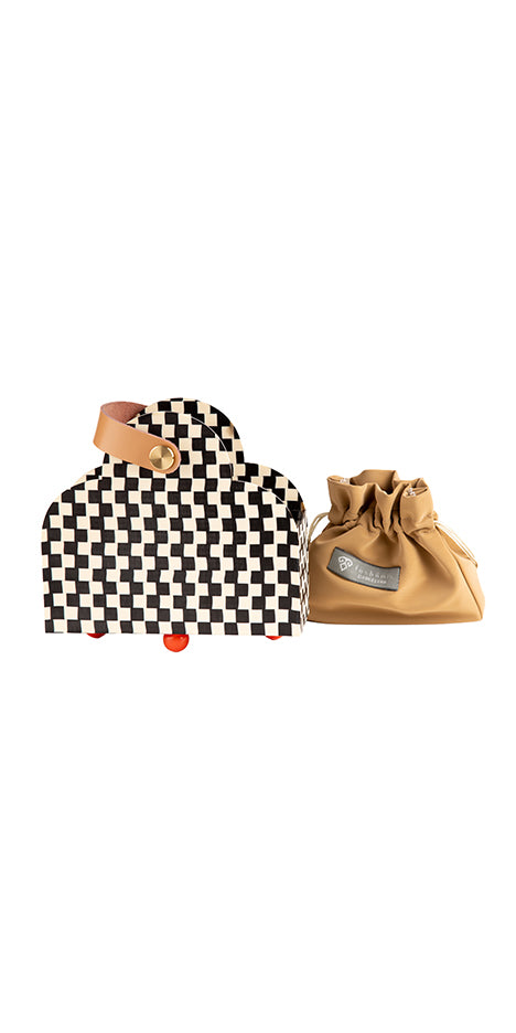 Casa Vicens Structured Checkered Bag